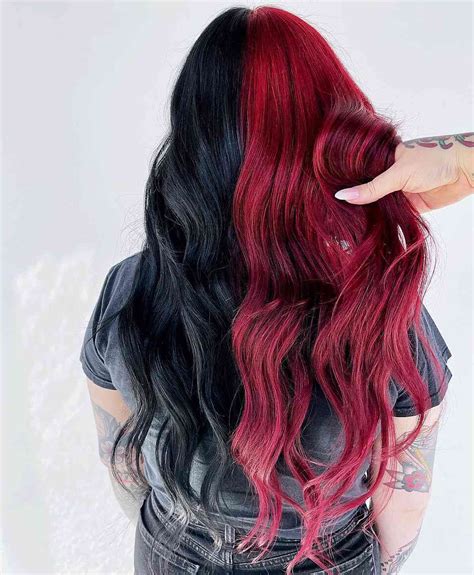 dark red and black hairstyles